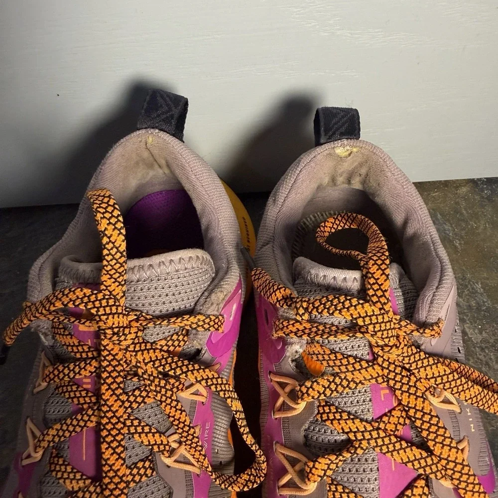 Nike React Pegasus Trail Purple Orange Sneakers Womens Size 7
